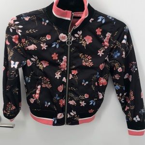 Little girls reversible bomber jacket
